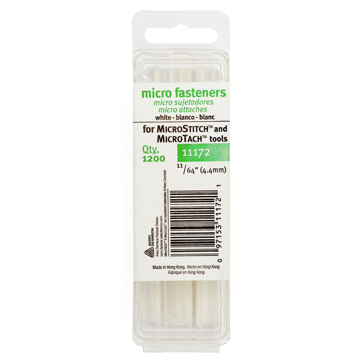 Avery Dennison 111720 4.4mm Micro Stitch Fastener Refills, White