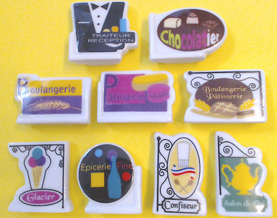 * FEVES RUE DE LA GOURMANDISE complete series ..ref. G77 MAGAZINE SIGNS