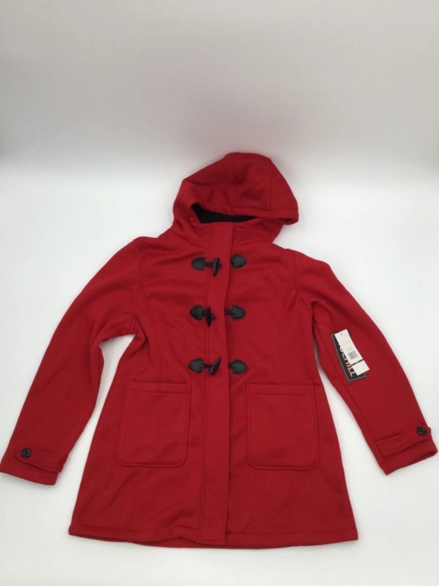 Big Chill Red Soft Jacket Fleece Coat with Sherpa Lined Hood size L