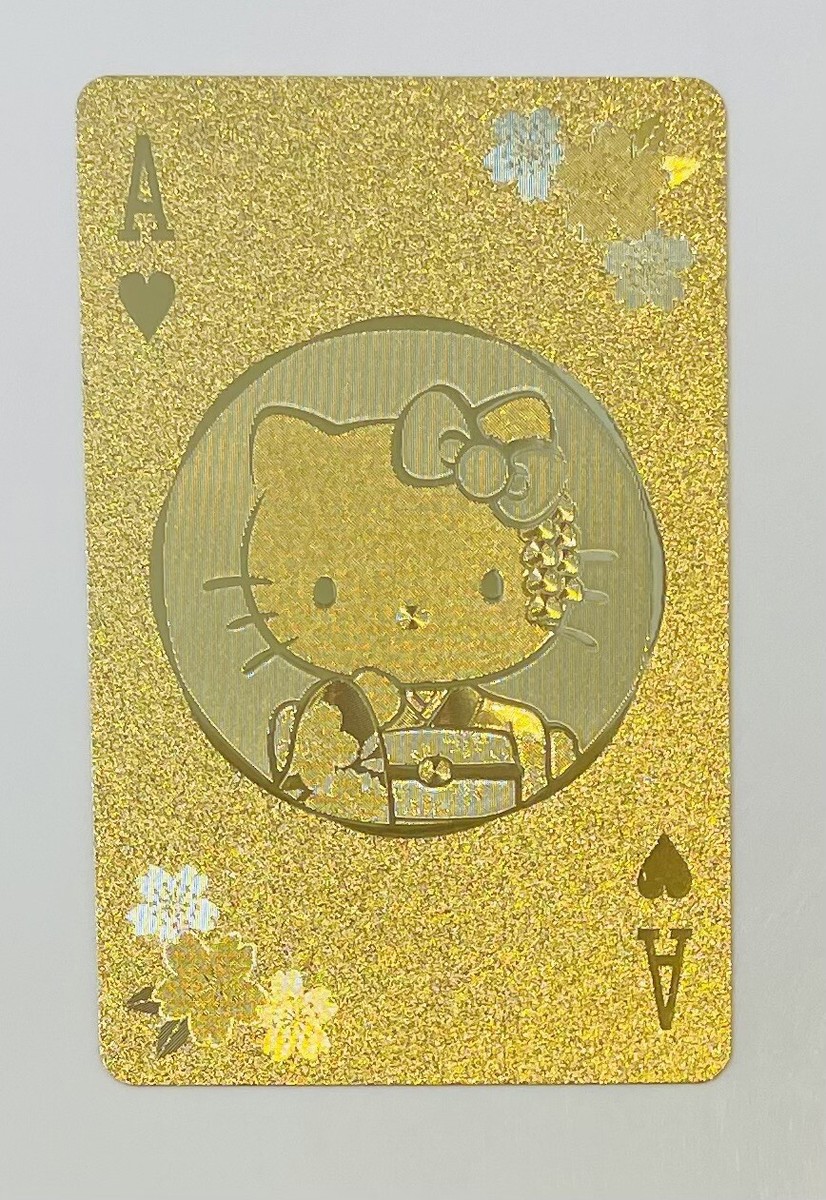 HANA Playing Cards ゴールド　シルバー Hello Kitty Gold Playing Cards From Japan,Rare☆ 2016 | eBay