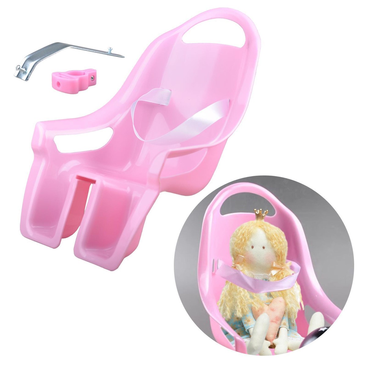 Bicycle Doll Seat (Pink) Attachment Accessory Universal Bikes
