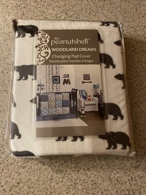 The Peanut Shell Woodland Dreams Bear Changing Pad Cover Peanutshell New!