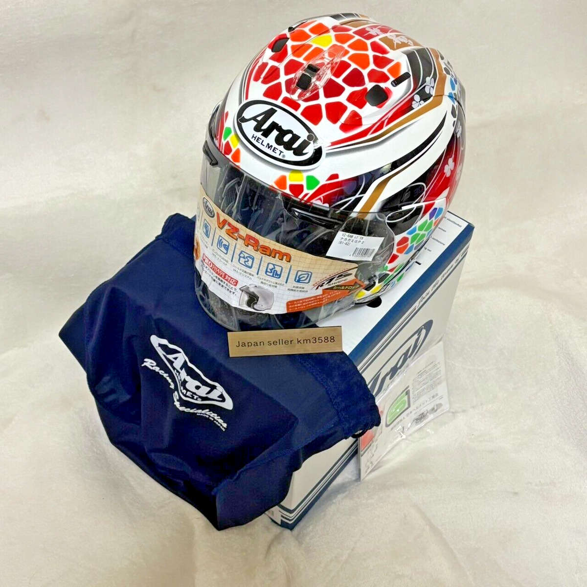 Arai Open Face Helmet SZ-R VAS RAM-X VZ-RAM NAKAGAMI GP2 XS