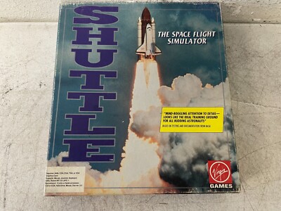 Shuttle Space Flight Simulator Ibm Vintage Pc Virgin Games 3.5'' Disk