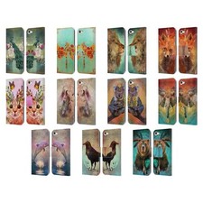 JENA DELLAGROTTAGLIA ANIMALS LEATHER BOOK WALLET CASE FOR APPLE iPOD TOUCH MP3