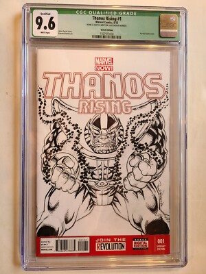 THANOS RISING # 1 RON WILSON SKETCH COVER MARVEL 2013 CGC 9.6