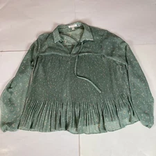 LC Lauren Conrad Womens Blouse Shirt Top Size XS Long Sleeve Soft Floral Soft