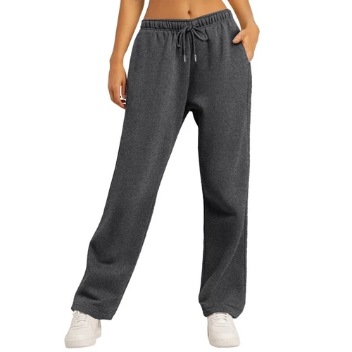 Womens Joggers Tracksuit Bottoms Close Hem Fleece Ladies Trousers Jogging Pants - Picture 5 of 13