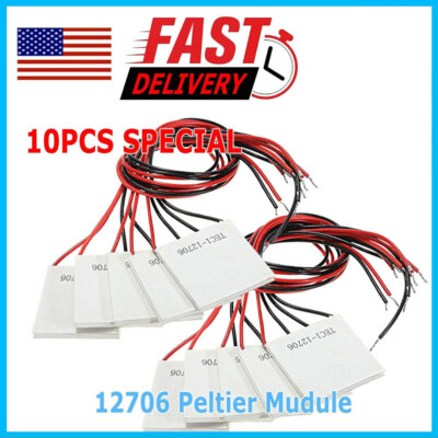 12V 60W TEC1-12706 Heatsink Thermoelectric Cooler Cooling Peltier Module 10Pcs