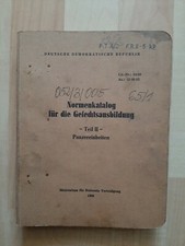 NVA Vorschrift K052/3/005 Normenkatalog Gefechtsausbildung Panzereinheiten
