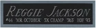 REGGIE JACKSON YANKEES NAMEPLATE AUTOGRAPHED SIGNED BASEBALL-BAT-JERSEY-PHOTO