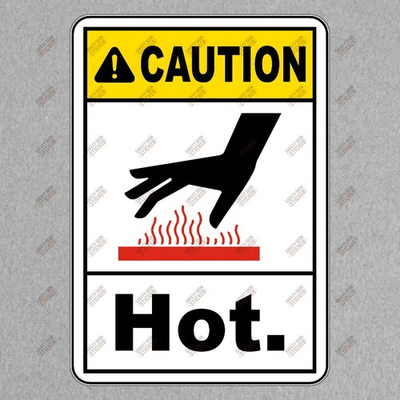#ad Caution Hot Safety Sign Sticker OSHA Compliant Workplace Hazard Notice #829051 $7.95