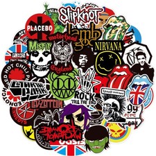 Rock Band Punk Aufkleber Set 100 Stück Vinyl Sticker für Gitarre Laptop Skate...