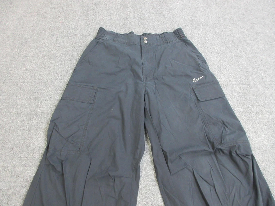 Брюки карго женские Nike средние черные широкие на шнурке с высокой талией FV4969-010 - Изображение 3 из 4