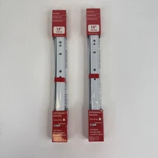 Richelieu 14-in Drawer Slides Full Extension Steel White Set 2 Pairs (4 Pieces)