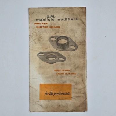 Oldtimer 50er GM Krümmer Modifikatoren Tuning Prospekt Oldtimer Automobilia selten