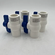 NEW!! 4 Pack Homewerks 1 in. Solvent Slip 1/4 Turn Ball Valve - VBV-P40-E5B
