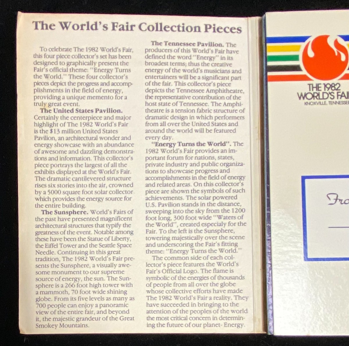 THE 1982 world's fair コレクターズセット　金メダル4枚 1982 WORLD's FAIR Collectors Set of 4 Coins/Medals
