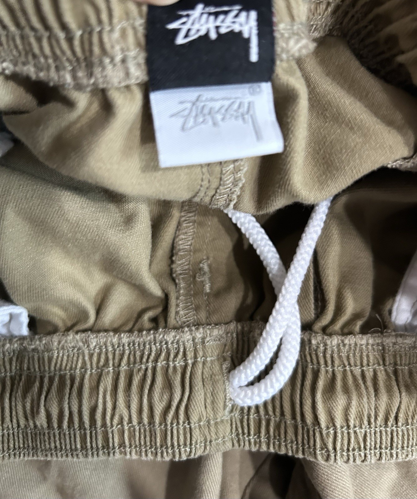 Stussy Beach Pants Khaki Chino Made In USA 100% Cotton Rare - Size S/M Vintage thumbnail 4