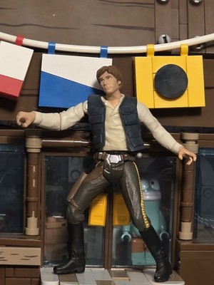 Star Wars 2002 HAN SOLO  Endor Raid Quick Draw Action 3.75  inch Figure