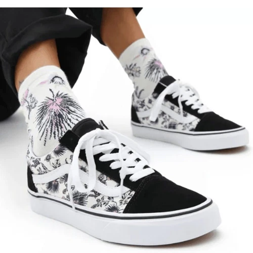 Scarpa da skate Vans bambini Oldol Skoolise Paradise floreale orch veraca bianca tagl 1