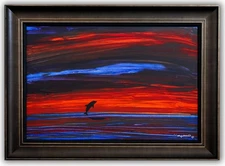 Wyland- Original Painting on Canvas "Dolphin"