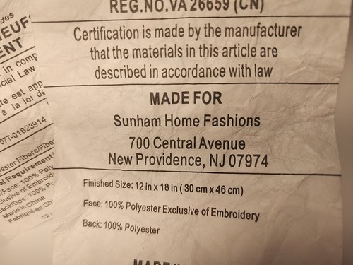 Pretty 17" Toss Pillow Sunham Home Fashions Embroidered Tufted Tan Peach Neutral - Picture 11 of 16