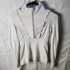 Lululemon Athletica Pullover Women's 6 White 1/2 Zip Running Cold Hands Active 