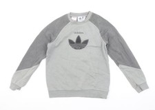 Adidas Jungen Sweatshirt grau Colourblock Log...