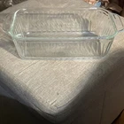Vintage Pyrex 213-S Clear Ribbed Bread/Loaf Pan 1.5 Qt / 1.5 L-Size 8.5x4.5x2.5