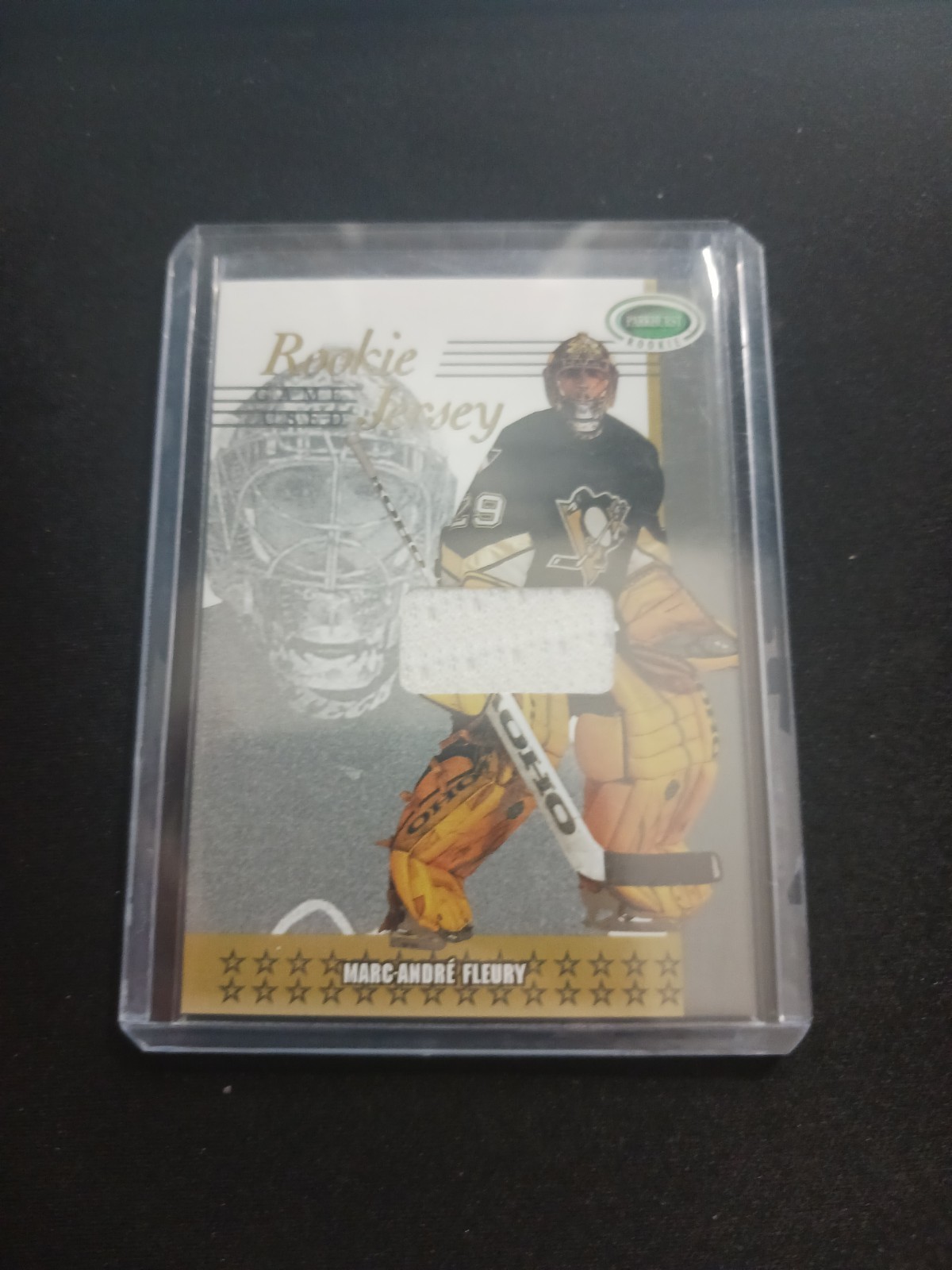 2003-04 Parkhurst Rookie Marc-Andre Fleury Game Jersey Penguins 03-04