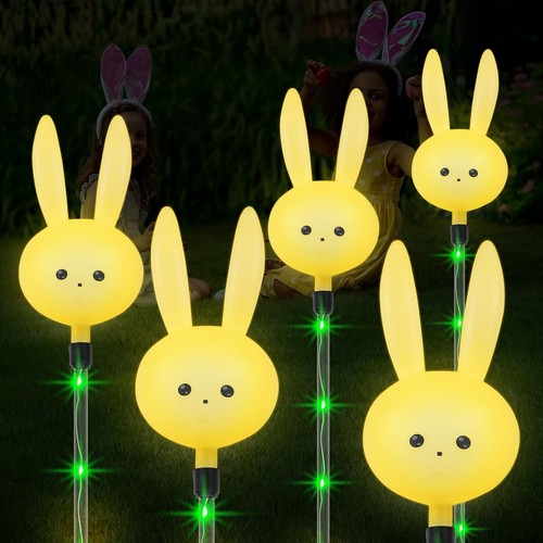Solar Path Lights Outdoor,3PACKS Spring Easter Lights for Bunny Gifts Decor,U...