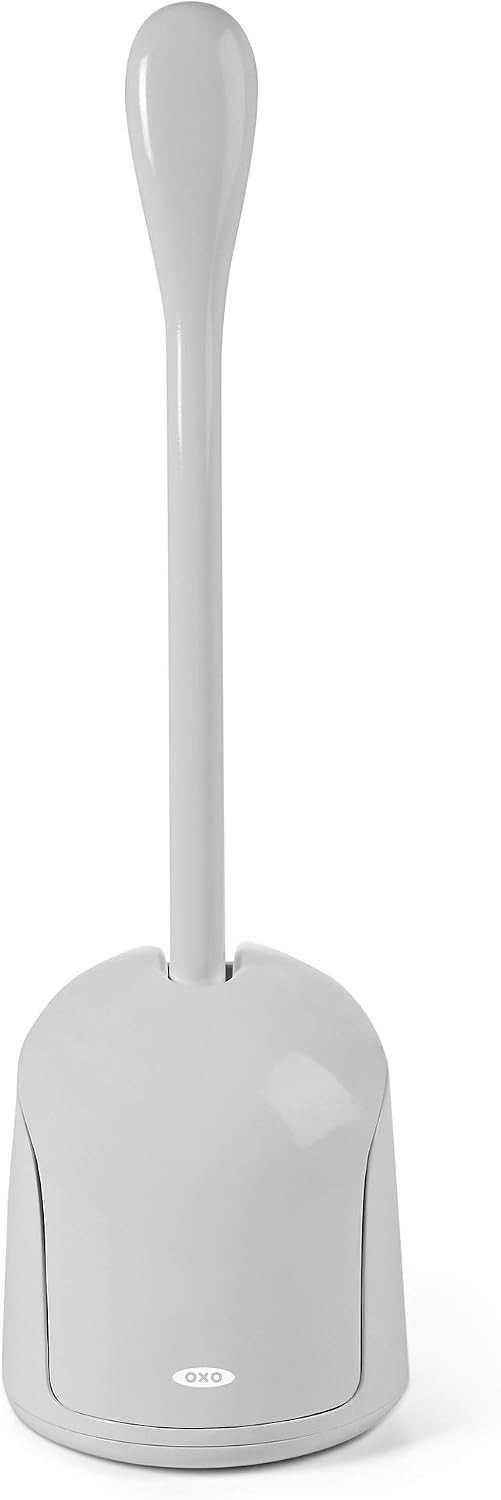 OXO Good Grips Compact Toilet Brush and Canister Set Grey