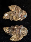 Eisenberg Ice Vintage Clear Rhinestone Brooch & Clip-On Earrings Set ORG BOX — photo 7