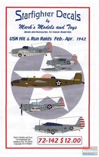 Sfd72142 172 Starfighter Decals - Usn Hit Run Raids Feb-apr 1942 Sfd72142 172 Starfighter Decals - Usn Hit Run Raids Feb-apr 1942