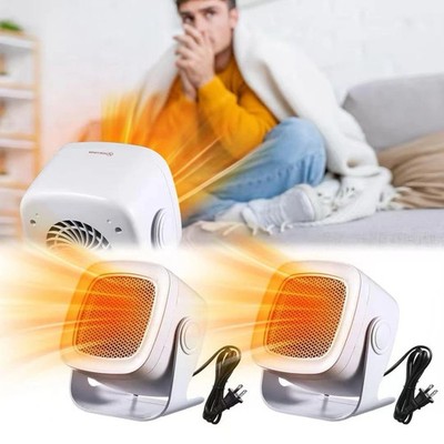 2PK Portable Small space heater for indoor use Fast Heating Mini personal Heater