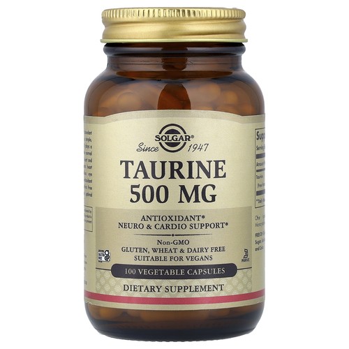 Taurine, 500 mg, 100 Vegetable Capsules