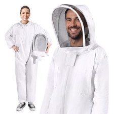 Beekeeping Suit Full Body - Beekeeper Coverall Outfit With Veil Medium