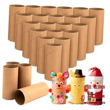 Rolliezs Cardboard Tubes for Crafts, 30 Pack Brown Paper Rolls   1.77  x 3.94  