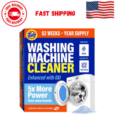 Tide Washing Machine Cleaner 52 Week Supply with Oxi for Front and Top Loader