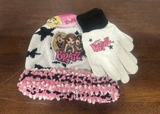 Bratz Girl size 7-14 multicolor winter hat and gloves set