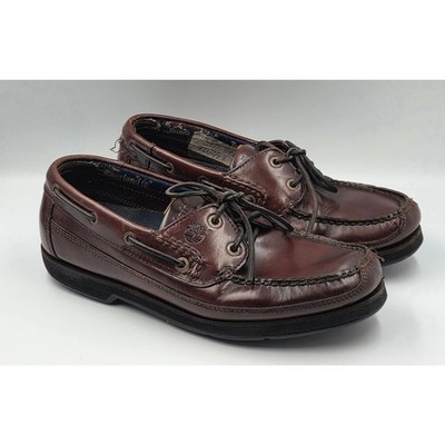 Timberland Classic 2-Eye Boat Shoes Brown Leather Deck Shoe Yacht 25077 Size 9.5