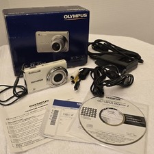 Olympus FE-5020 12MP Digital Camera Battery Memory Card - WHITE Excellent