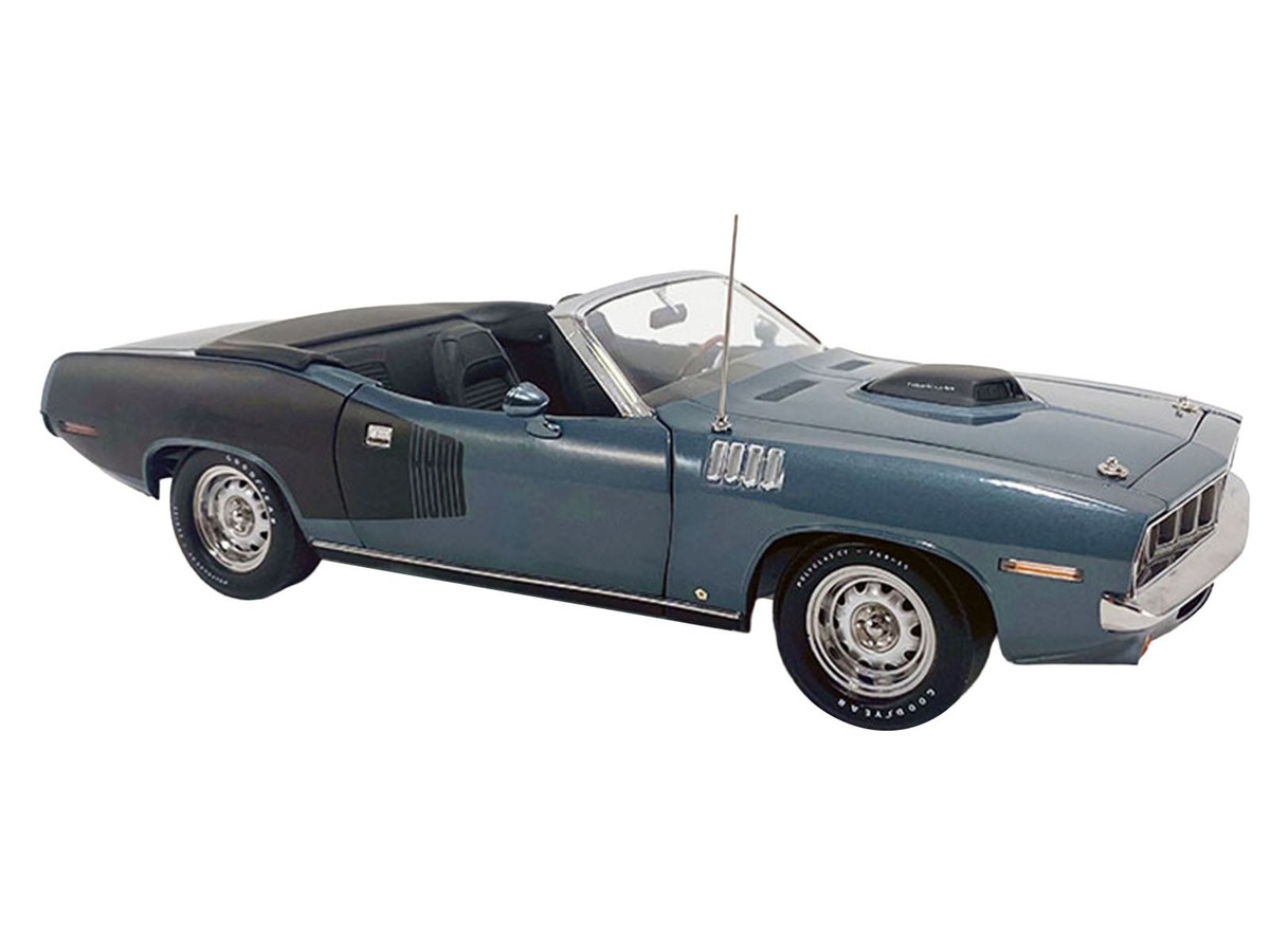 1971 PLYMOUTH HEMI CUDA CONVERTIBLE WINCHESTER GRAY 1/18 MODEL BY