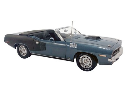 1971 PLYMOUTH HEMI CUDA CONVERTIBLE WINCHESTER GRAY 1/18 MODEL BY