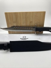 17.5" SURVIVOR BOWIE HUNTING KNIFE NYLON SHEATH 3CR13 STEEL BLADE NYLON SHEATH