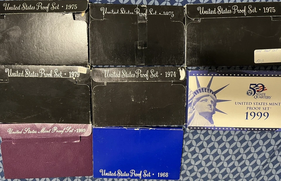 Proof sets lot mint set years 1968, 1974, 3 sets 1975, 1979, 1989, 1999 - Image 4 of 4
