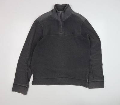 Sweatshirt Herren UK S Regular Fat Face Grau 1/4 Zip