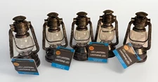 5 PK Black Luminessence LED Lanterns Flickering effect On/off switch
