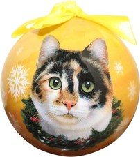 CALICO Cat--Shatterproof Ball Ornament--3"-- by E  S Pets - CBOC-2